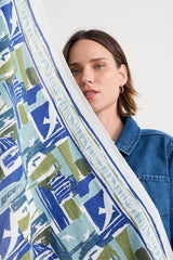 Summer Scarf - Window Sketch Border Chalk