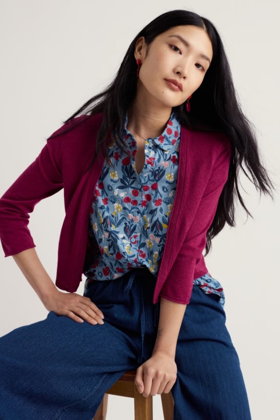 Seasalt Vanessa Cardigan - Dark Freesia