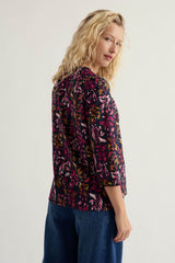 Seasalt Watercolour Sketch Top - Inky Botanical Maritime*