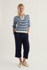Seasalt Gwynver Jumper - Cornish Dark Voyage Chalk