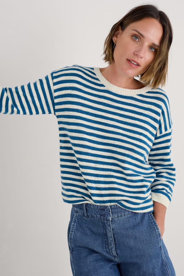 Seasalt Knavock Jumper - Mini Cornish Sailor Ecru
