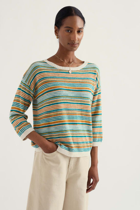 Seasalt Knavock Jumper - Dittany Amber Multi*