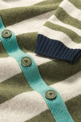 Seasalt Pinwell Cardigan - Bright Shape Light Olive Mix