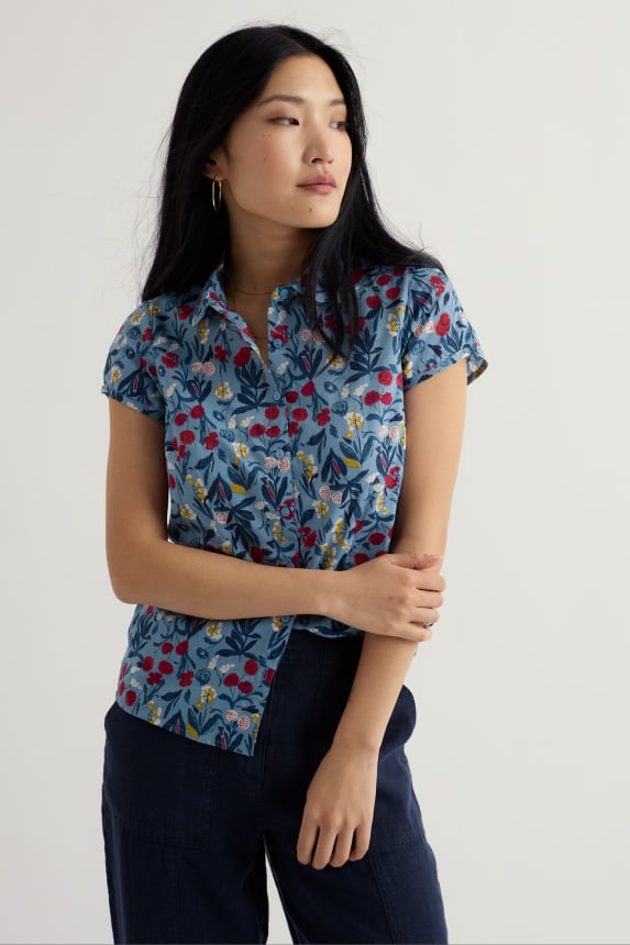 Seasalt Rushmaker Shirt - Spring Stems Seascape Mix