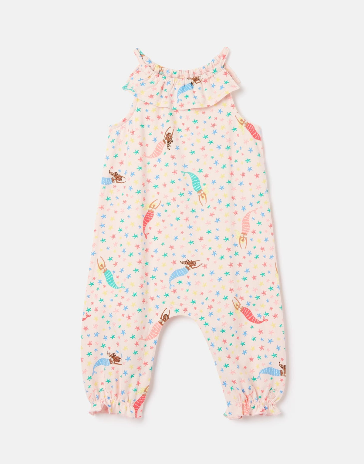 Joules Miriam Printed Frill Romper - Mermaid Star Jasmine*