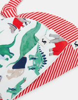 Joules Koo Knot Hat 2 Pack - White Dinos