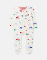 Joules Ziggy Babygrow - White Farm