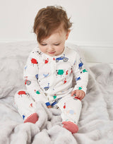 Joules Ziggy Babygrow - White Farm