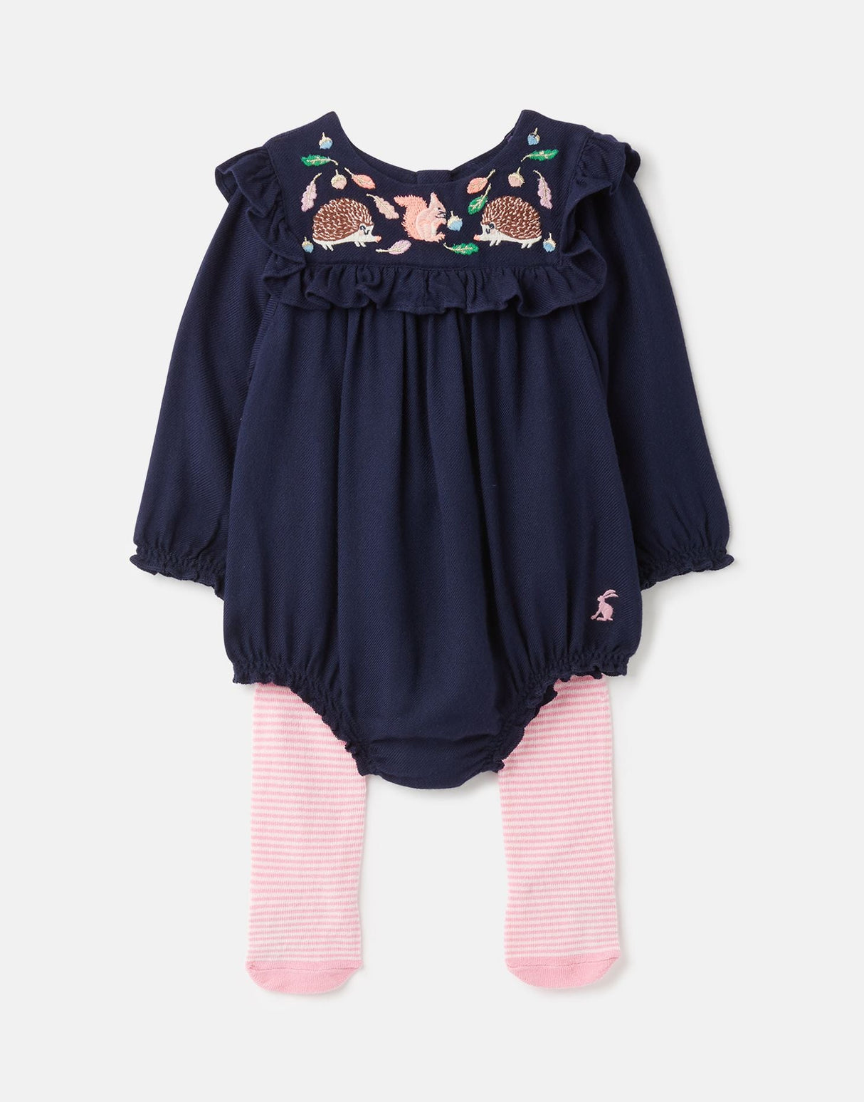Joules Skyler Woven Romper and Tights Set