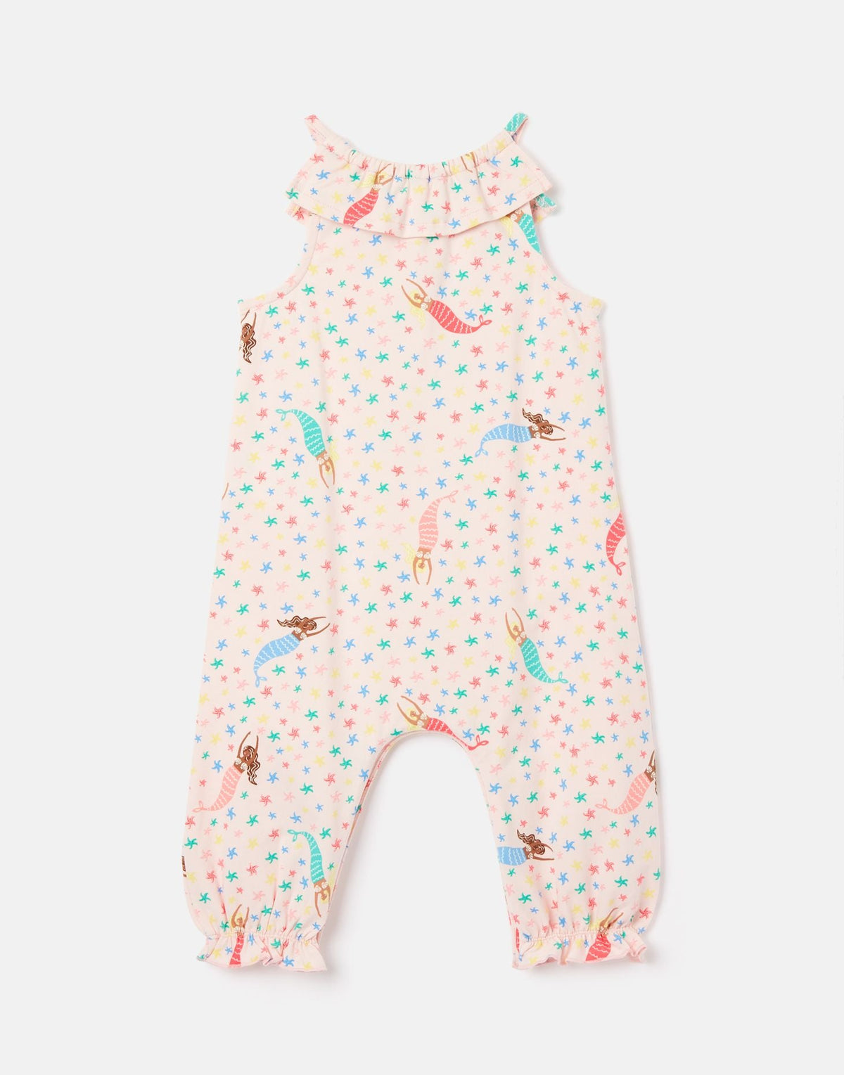 Joules Miriam Printed Frill Romper - Mermaid Star Jasmine*