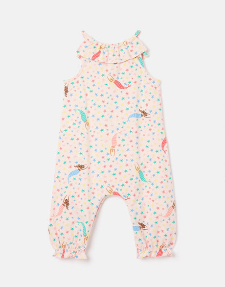 Joules Miriam Printed Frill Romper - Mermaid Star Jasmine*