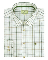 Hoggs Of Fife Mens Balmoral Luxury Tattersall Shirt - Green/Brown