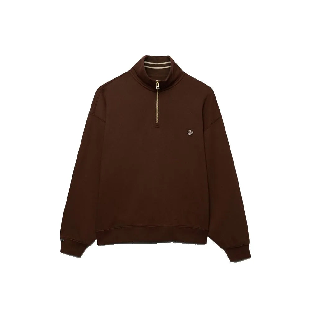 Superdry Monogram Half Zip Sweatshirt - Chestnut Brown