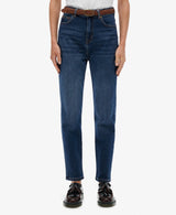 Superdry Organic Cotton High Rise Mom Jeans - Deep Indigo Denim