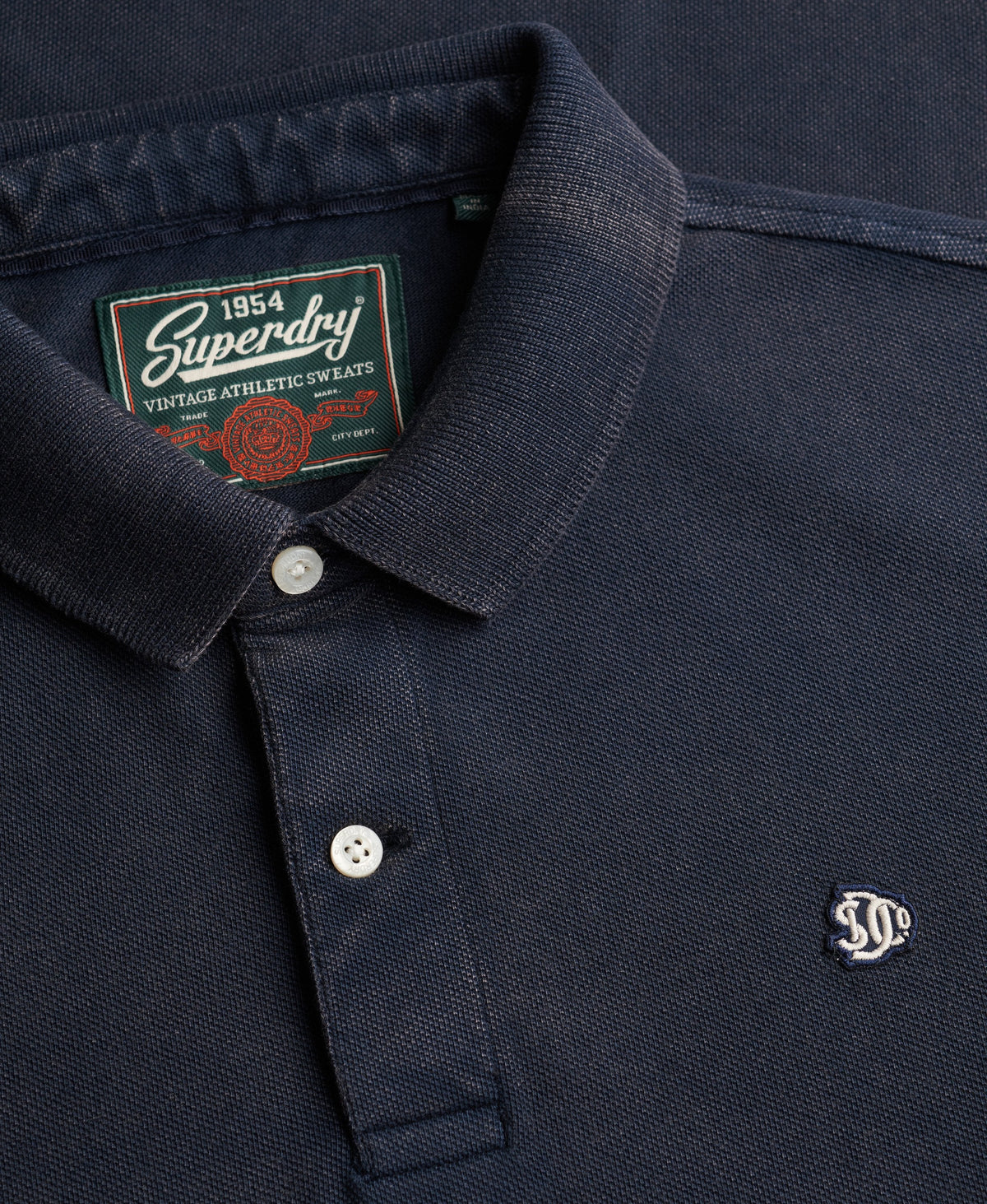 Superdry Vintage Destroy Polo - Eclipse Navy