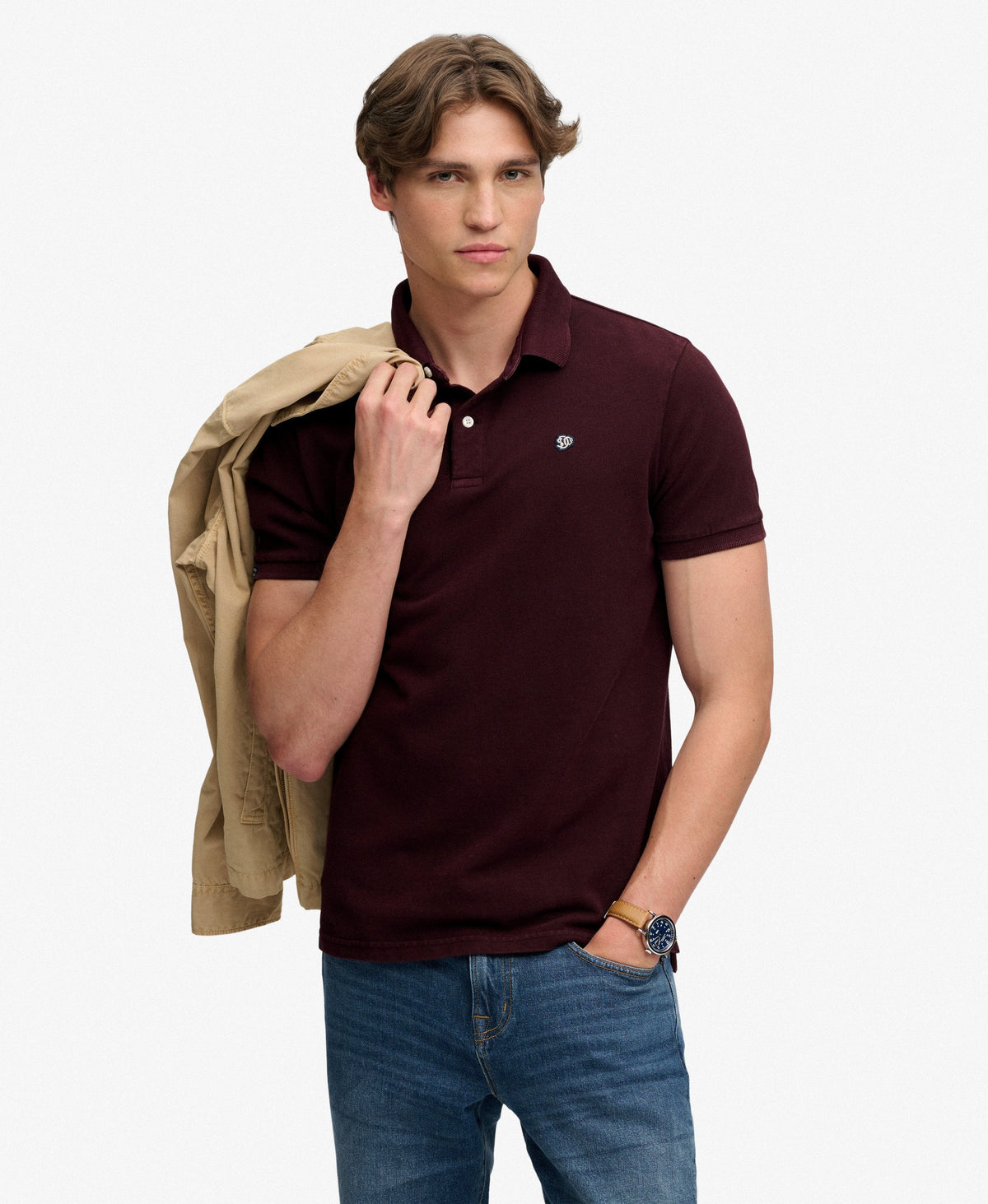 Superdry Vintage Destroy Polo - Winter Port