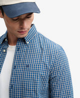 Superdry Preppy Poplin Shirt - Glen Blue Check