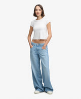 Superdry Mid Rise Baggy Jeans - Light Blue Vintage Wash
