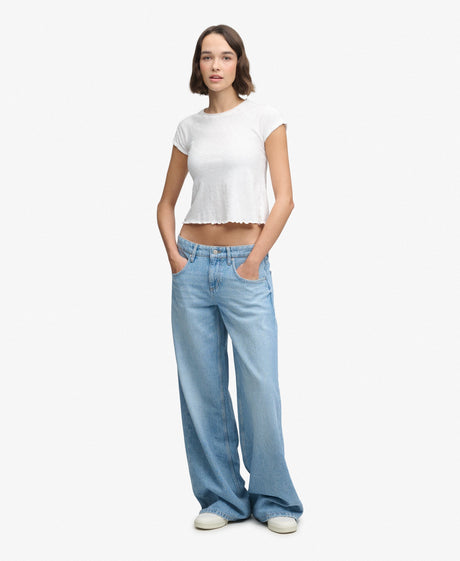 Superdry Mid Rise Baggy Jeans - Light Blue Vintage Wash