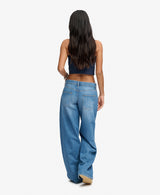 Superdry Mid Rise Baggy Jeans - Mid Blue Vintage Wash