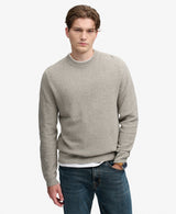 Superdry Texture Jumper - Beige/Grey Twist