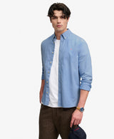 Superdry Preppy Oxford Shirt - Sky Blue Chambray