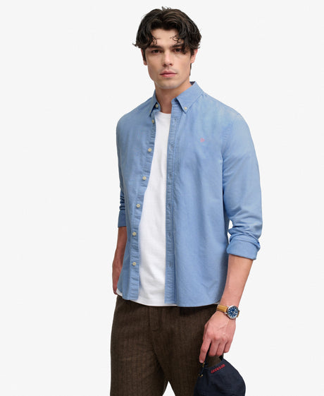 Superdry Preppy Oxford Shirt - Sky Blue Chambray