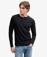 Superdry Waffle Henley Top - French Blue
