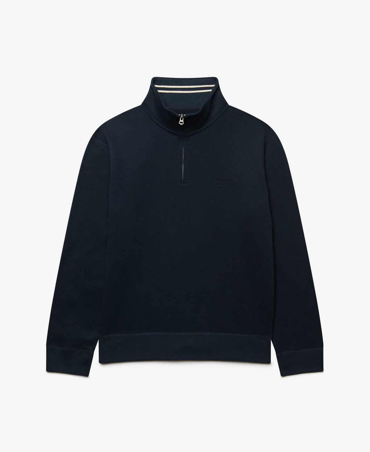 Superdry Essential Serif Logo Half Zip - Dark Navy