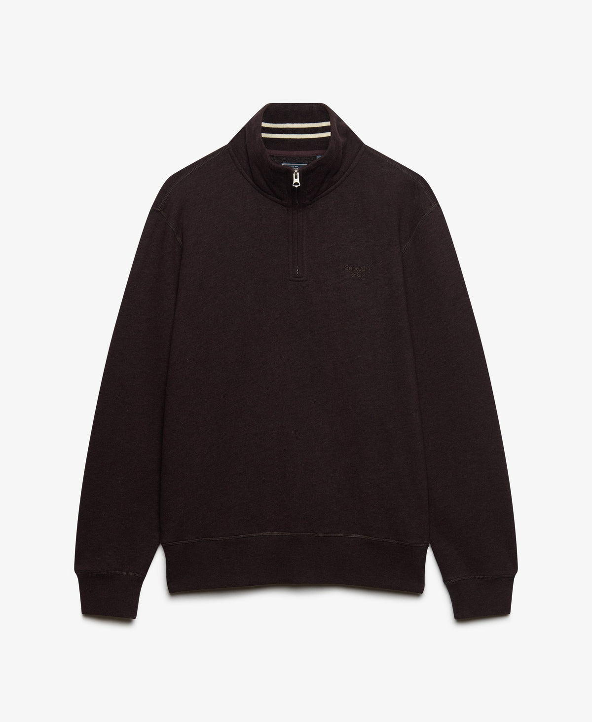 Superdry Essential Serif Logo Half Zip - Heritage Port Marl