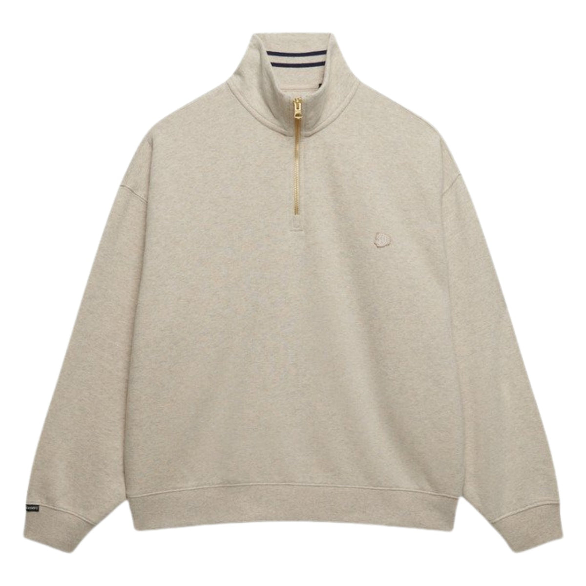 Superdry Monogram Half Zip Sweatshirt - Pumice Marl