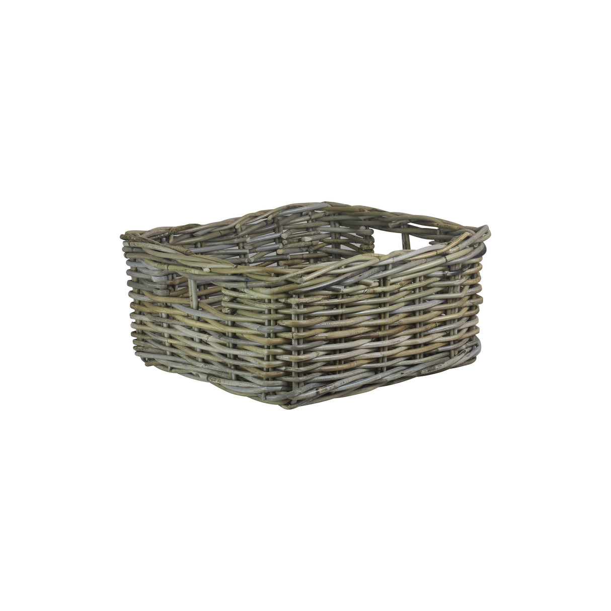 Grey Rattan Storage Tray