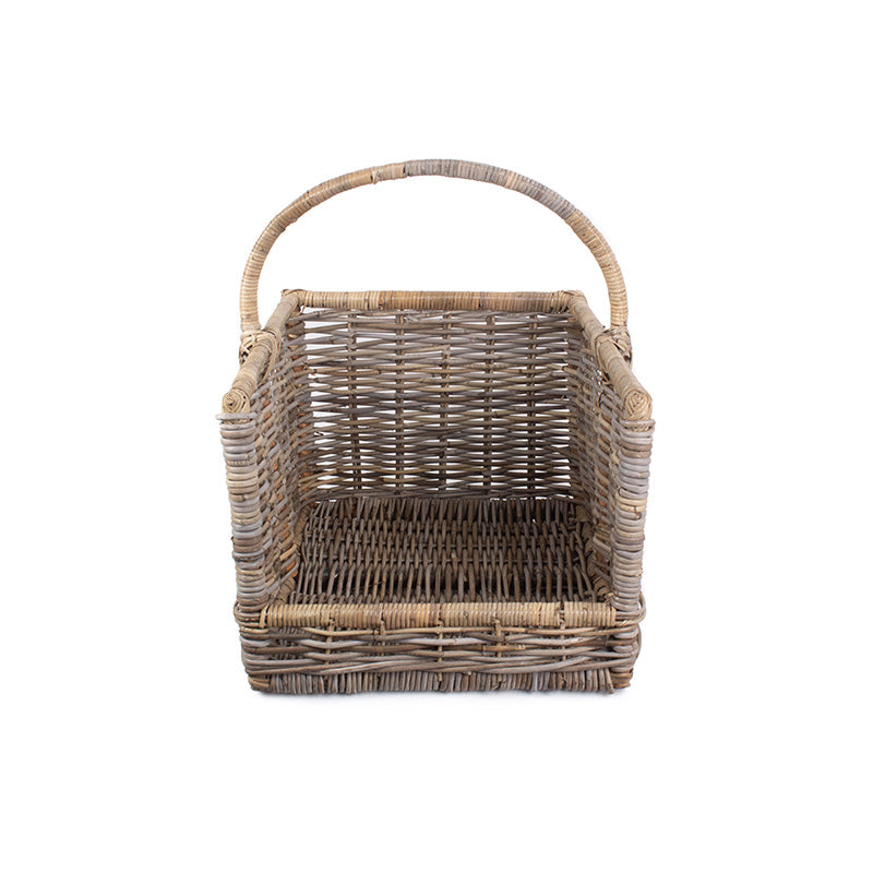 Large Rattan Open Ended Log Basket