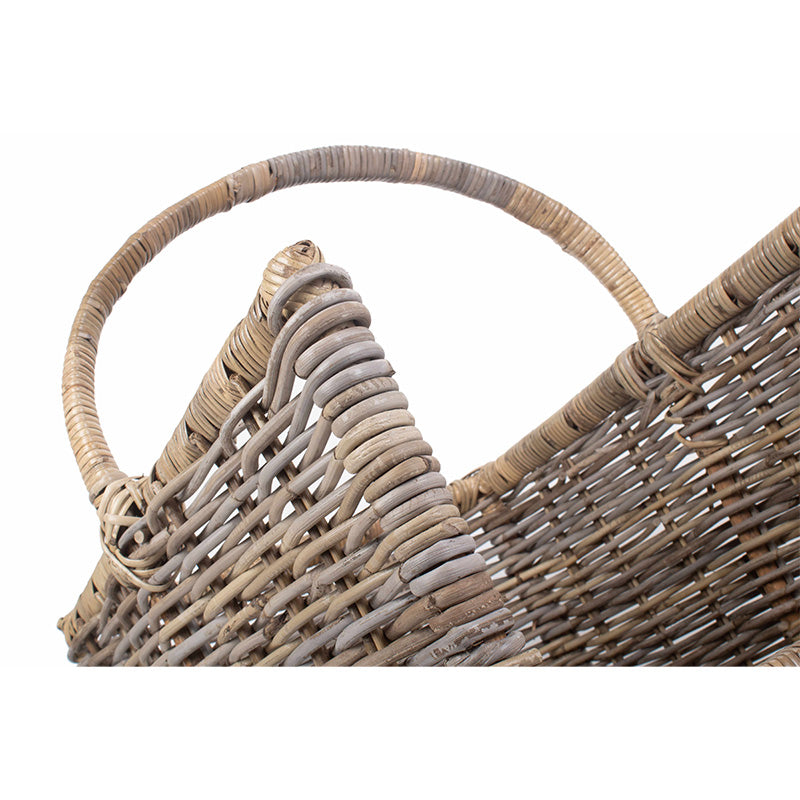 Large Rattan Open Ended Log Basket