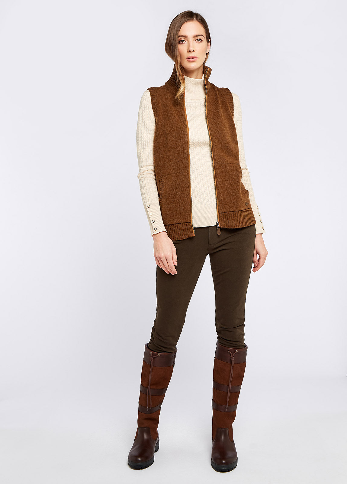 Dubarry Sheedy Knit Bodywarmer - Nutmeg