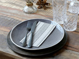 Napkin with Stripes - French Grey