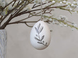 Easter Egg with Leaf and Glitter
