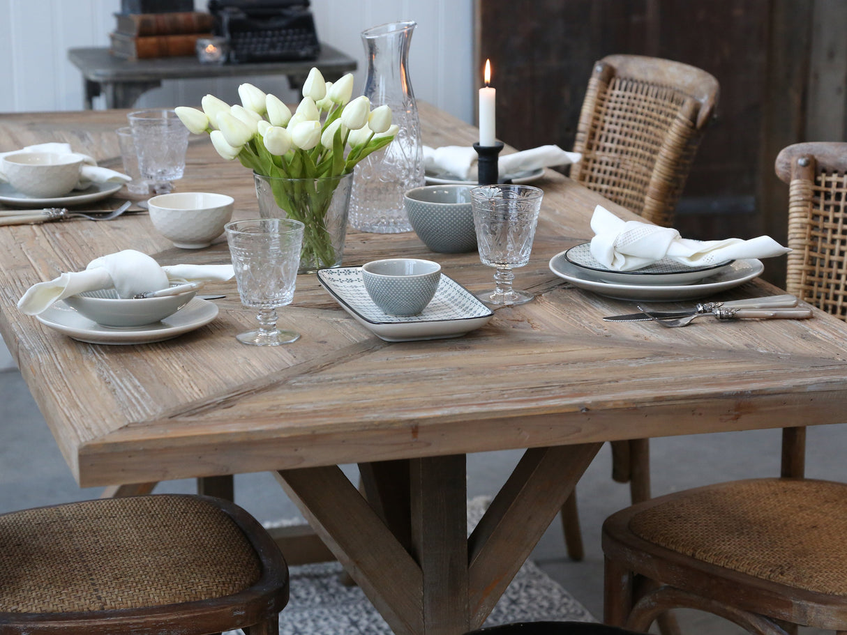 French Dining Table in Recycled Wood