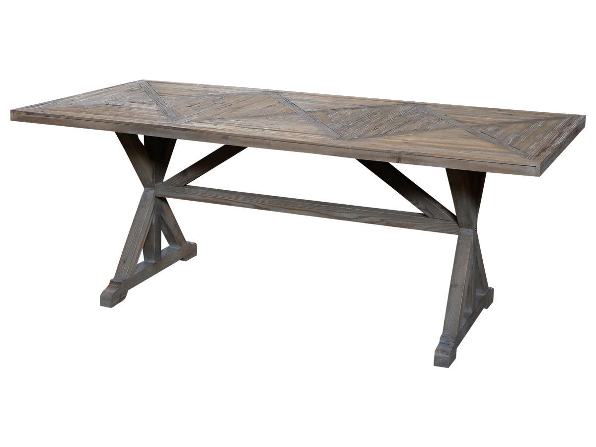 French Dining Table in Recycled Wood