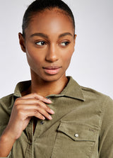 Dubarry Angelica Pincord Shirt - Dusky Green