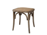 French Stool with wicker seat