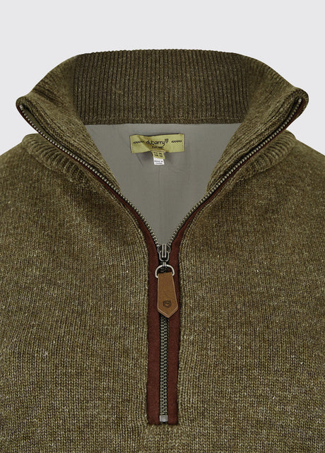 Dubarry Morrisey Zip Neck Sweater - Dusky Green