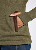 Dubarry Morrisey Zip Neck Sweater - Dusky Green