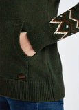 Dubarry Balbriggan Full Zip Sweater - Olive