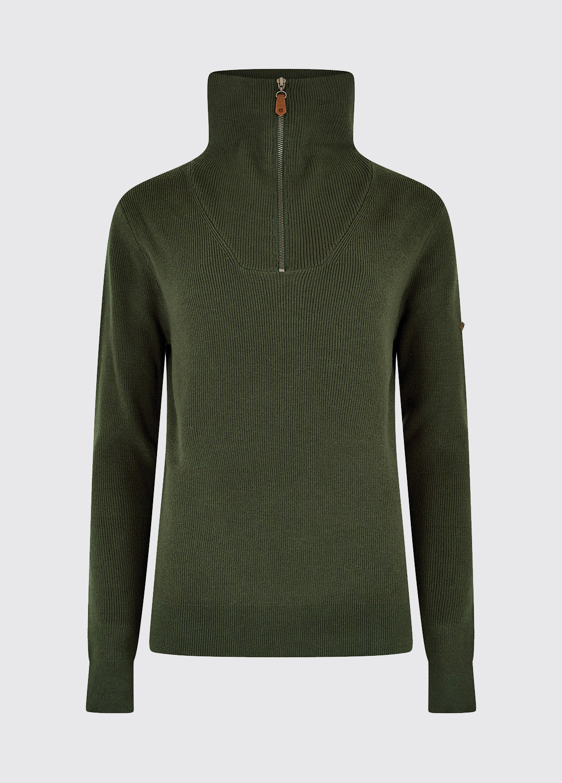 Dubarry Kilbarry Zip Neck Sweater - Olive