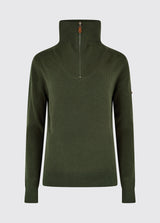 Dubarry Kilbarry Zip Neck Sweater - Olive