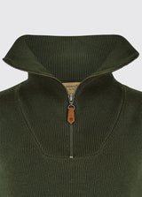 Dubarry Kilbarry Zip Neck Sweater - Olive