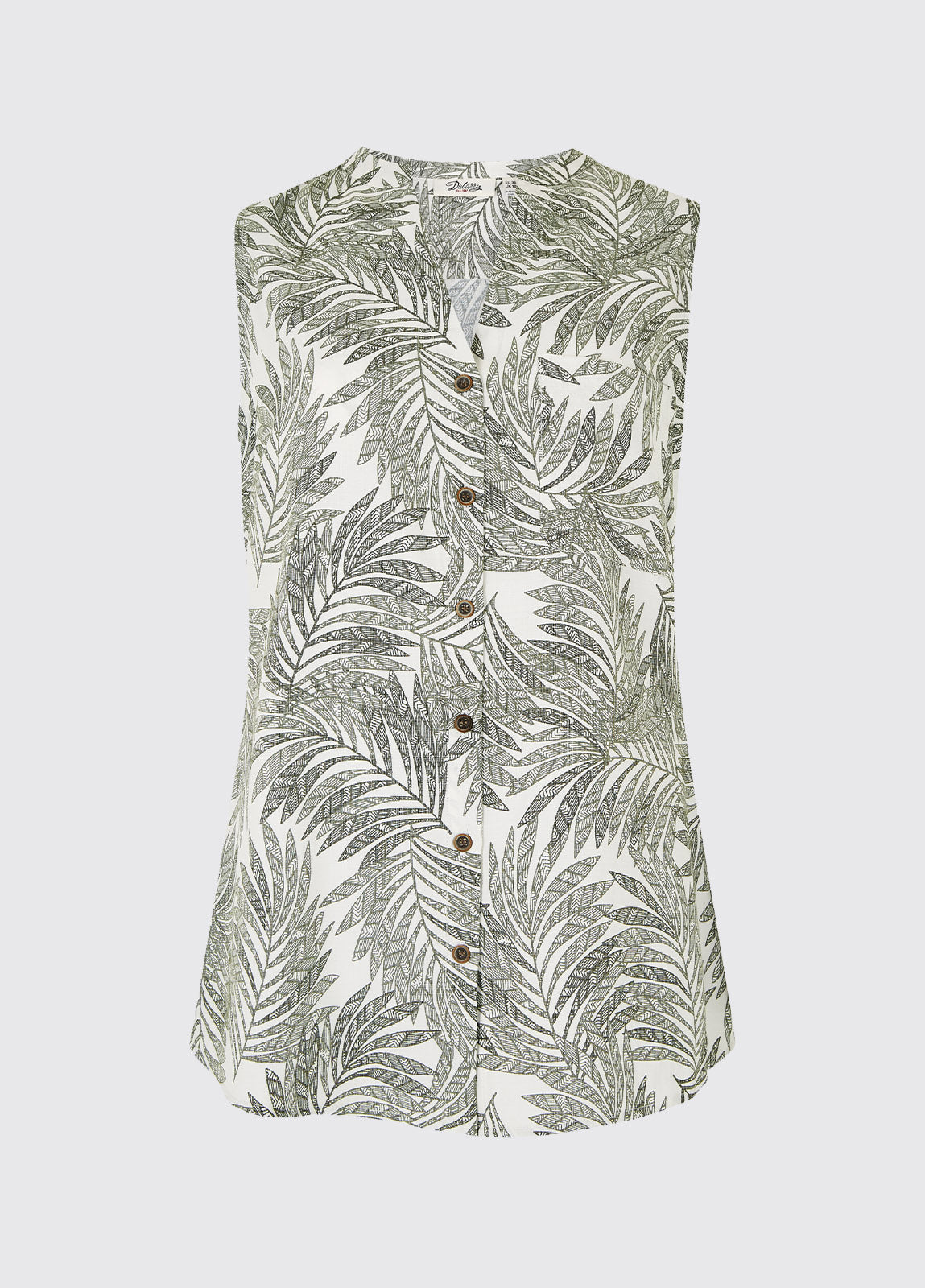 Dubarry Ardfert Sleeveless Printed Shirt - Pesto