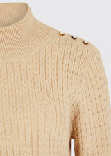 Dubarry Monkstown Cable Stitch Sweater - Oyster