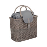 Grey Chiller Basket And Picnic Blanket